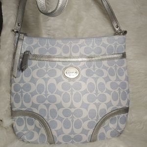 Stunning Blue & Silver Crossbody Bag